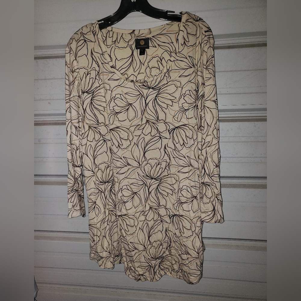 3x Plus Size JM Collection Floral Tunic top Shirt Womens